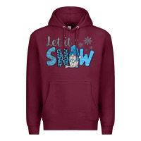 Burgundy let it snow Premium Hoodie - JahusDesignShop