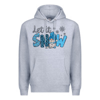 Heather Grey let it snow Premium Hoodie - JahusDesignShop