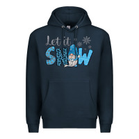 Navy let it snow Premium Hoodie - JahusDesignShop