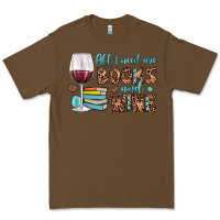 Cacao all i need are books and wine Premium Tee - JahusDesignShop