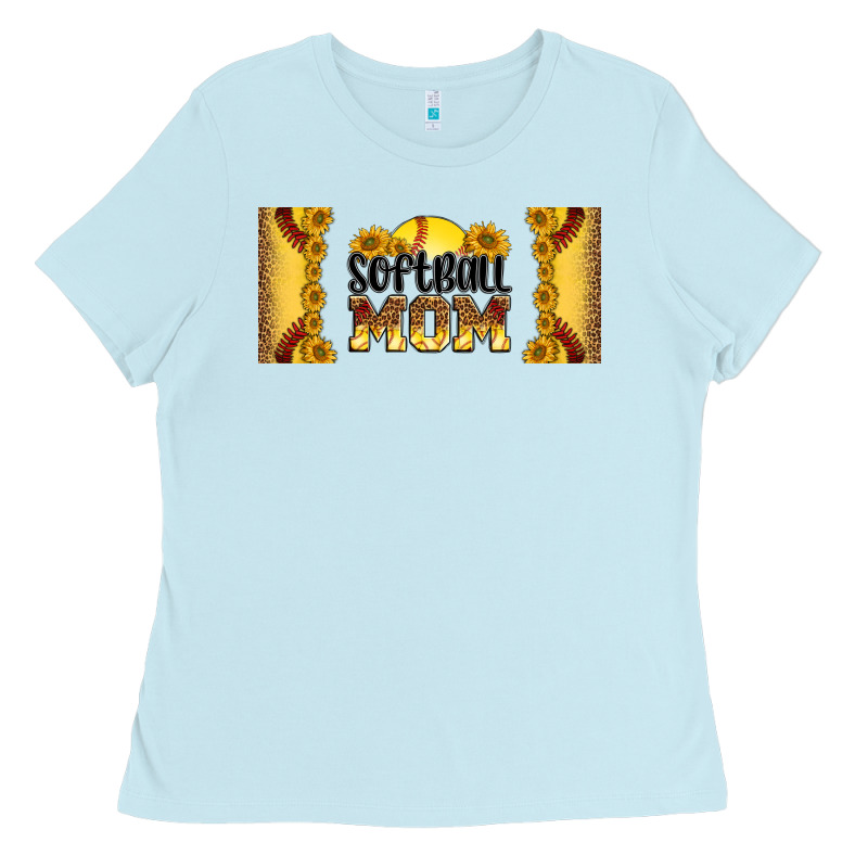 Leopard Softball Mom 16oz Libbey Glass Ladies Tee by HRA Design Shop | Teevron