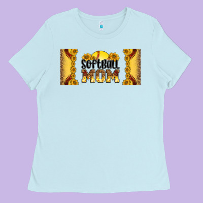 Leopard Softball Mom 16oz Libbey Glass Ladies Tee Designed By Hra Design Shop