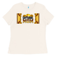 Bone leopard softball mom 16oz libbey glass Ladies Tee - HRA Design Shop
