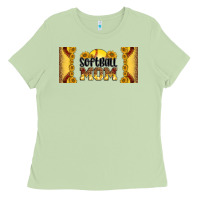 Matcha leopard softball mom 16oz libbey glass Ladies Tee - HRA Design Shop