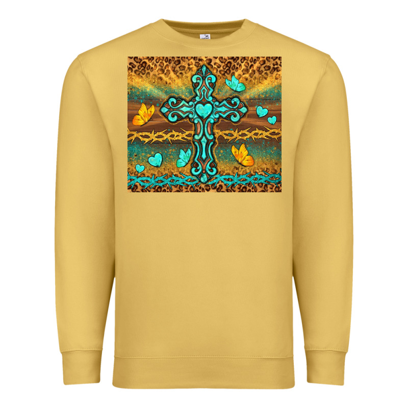 Western Cross Premium Sweatshirt by TumblerDesignByShophia | Teevron