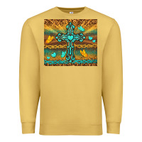 Antique Gold western cross Premium Sweatshirt - TumblerDesignByShophia