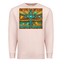 Pale Pink western cross Premium Sweatshirt - TumblerDesignByShophia