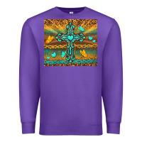 Purple western cross Premium Sweatshirt - TumblerDesignByShophia
