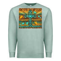 Seafoam western cross Premium Sweatshirt - TumblerDesignByShophia