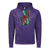Cloud Purple Feather Pink Leopard Peace Sign Vintage Hoodie - Jasminsmagicworld