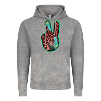 Cloud Rock Feather Pink Leopard Peace Sign Vintage Hoodie - Jasminsmagicworld