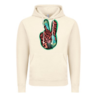 Vintage Artic Feather Pink Leopard Peace Sign Vintage Hoodie - Jasminsmagicworld