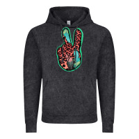 Vintage Black Feather Pink Leopard Peace Sign Vintage Hoodie - Jasminsmagicworld