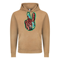 Vintage Camel Feather Pink Leopard Peace Sign Vintage Hoodie - Jasminsmagicworld