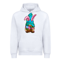 White Easter Wicker Basket Gnome Urban Hoodie - BundleAndBundleShop