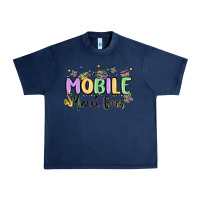 Navy mobile mardi gras Urban Heavy Tee - MaliasSmallBusiness
