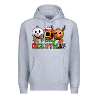 Heather Grey merry christmas Premium Hoodie - CowGirlArtShop