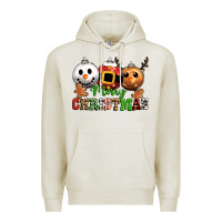 Oatmeal Heather merry christmas Premium Hoodie - CowGirlArtShop