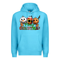 Ocean Blue merry christmas Premium Hoodie - CowGirlArtShop