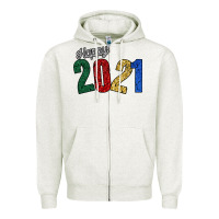 Oatmeal Heather Happy 2021 Zipper Hoodie - Bettercallsaul