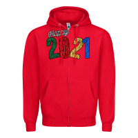 Red Happy 2021 Zipper Hoodie - Bettercallsaul
