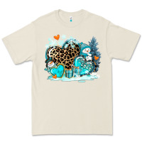 Winter Hearts With Snowmans Premium Tee | Teevron