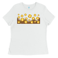 White leopard softball 16oz libbey glass Ladies Tee - HRA Design Shop