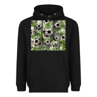 Black Soccer tumbler Heavyweight Hoodie - HowdyJamesFarm