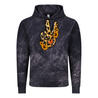 Cloud Black Leopard Sunflower Peace Sign Vintage Hoodie - Jasminsmagicworld