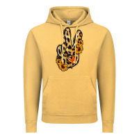 Vintage Mustard Leopard Sunflower Peace Sign Vintage Hoodie - Jasminsmagicworld