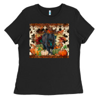 Black Fall black angus Ladies Tee - RanaPortraitStore