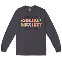Smoke sorry my social anxiety says no Long Sleeve Tee - MaliasSmallBusiness