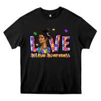 Black love autism awareness Heavy Core Tee - JahusDesignShop