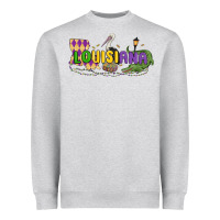 Heather Grey louisiana mardi gras Heavyweight Sweatshirt - MaliasSmallBusiness