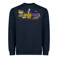 Navy louisiana mardi gras Heavyweight Sweatshirt - MaliasSmallBusiness