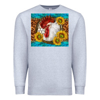 Heather Grey western rooster Premium Sweatshirt - TumblerDesignByShophia