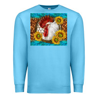 Ocean Blue western rooster Premium Sweatshirt - TumblerDesignByShophia