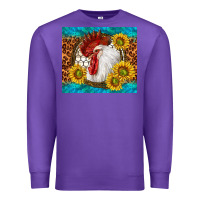 Purple western rooster Premium Sweatshirt - TumblerDesignByShophia