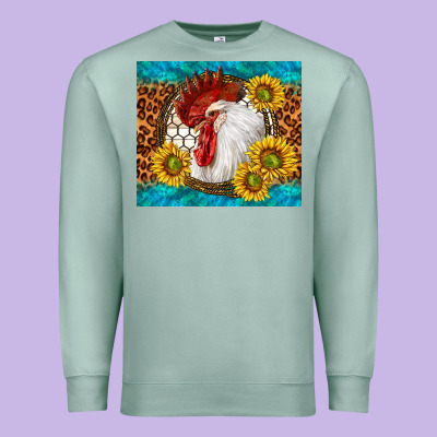 Western Rooster Premium Sweatshirt Designed By Tumblerdesignbyshophia