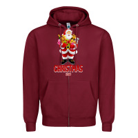 Burgundy christmas 2021 Zipper Hoodie - Bettercallsaul