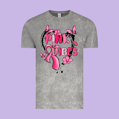 Pink Vibes Vintage Tee Designed By Maliassmallbusiness