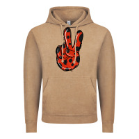 Vintage Coffee Ladybug Peace Sign Vintage Hoodie - Jasminsmagicworld