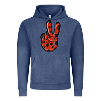 Vintage Denim Ladybug Peace Sign Vintage Hoodie - Jasminsmagicworld
