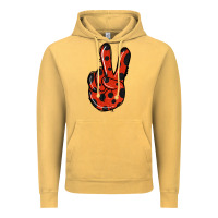 Vintage Mustard Ladybug Peace Sign Vintage Hoodie - Jasminsmagicworld