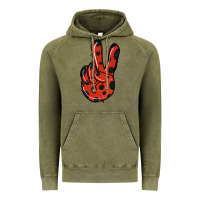 Vintage Olive Ladybug Peace Sign Vintage Hoodie - Jasminsmagicworld