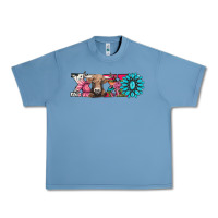 Pebble Blue xoxo braunvieh cow Urban Heavy Tee - AdoDesignShop