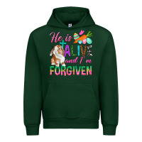 Forest Green He Is Alive And I'm Forgiven Urban Hoodie - BundleAndBundleShop