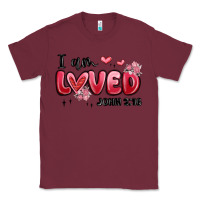 Burgundy i am loved john 3 16 Classic Tee - MaliasSmallBusiness