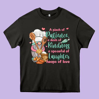 A Pinch Of Patience A Dash Of Kindness A Spoonful Heavy Core Tee Designed By Jahusdesignshop
