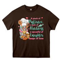 Chocolate Brown a pinch of patience a dash of kindness a spoonful Heavy Core Tee - JahusDesignShop